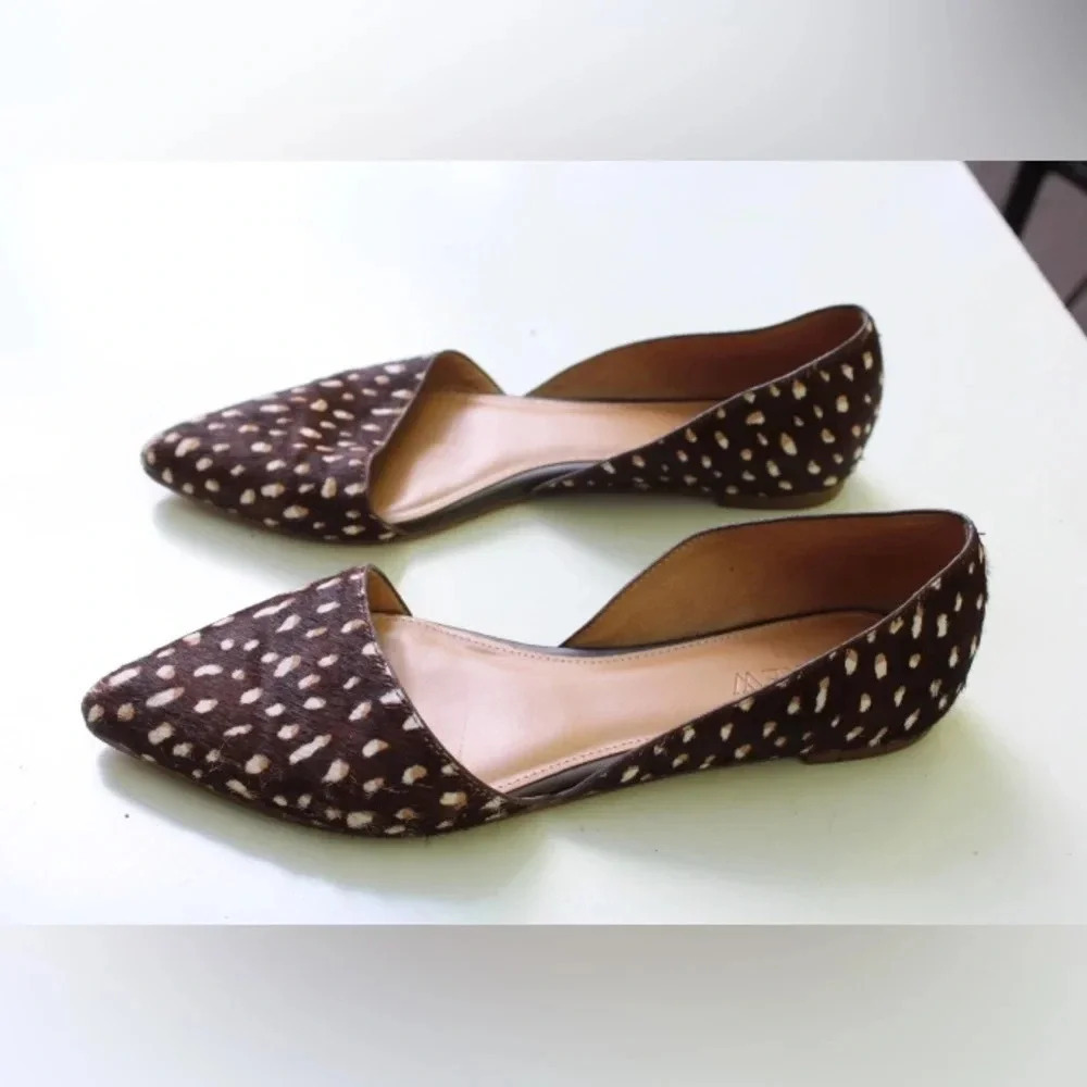 J. Crew Brown and Cream Flats - Picture 2 of 11